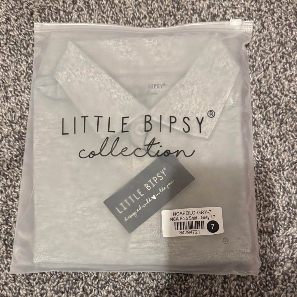 Little Bipsy Collection Gray Kids Polo